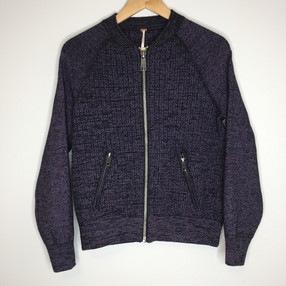 Free People Purple Naomi Zip Sweatshirt - XS - Picture 3 of 8